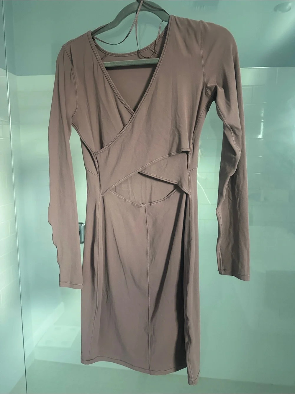 lululemon athletica Long-Sleeve Cross-Back Dress in Mauve